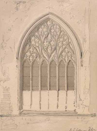 West Window of Snettisham Church, Norfolk by John Sell Cotman